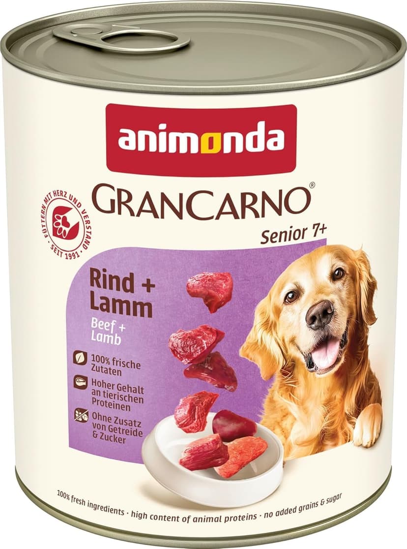 Patée chiens seniors animonda boeuf agneau